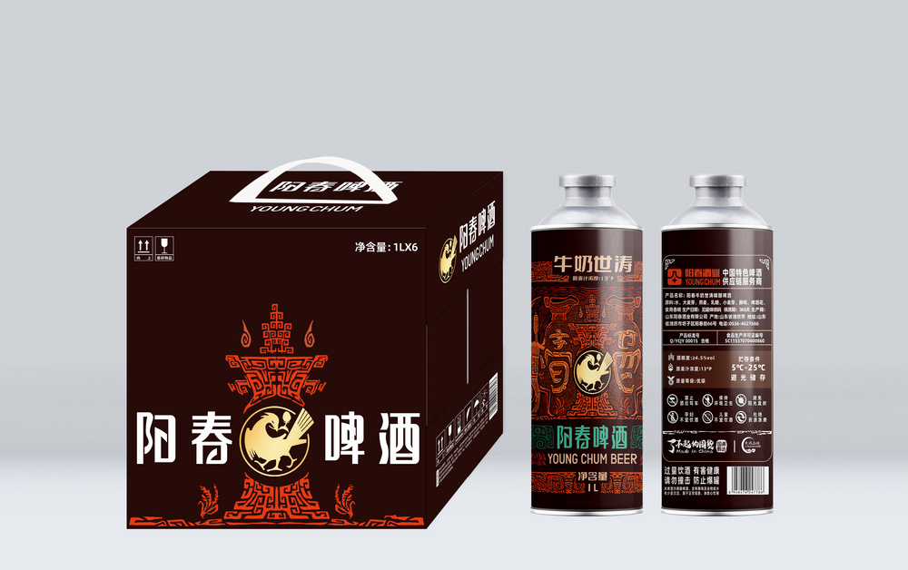 熊猫体育牛奶世涛啤酒1L桶（38口）